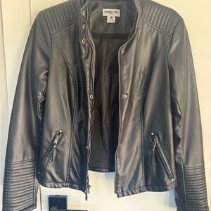 Celebrity Pink Women's Leather Jacket in Black